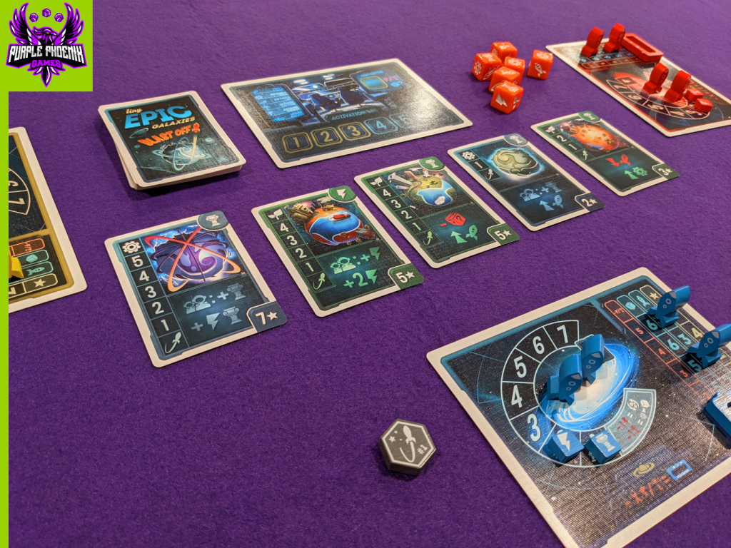 Tiny Epic Galaxies BLAST OFF! Review Purple Phoenix Games