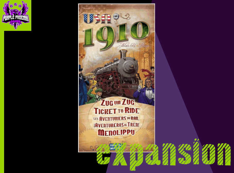 Ticket to Ride USA 1910 Expansion Purple Phoenix Games